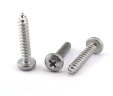 Vis à Tôle Tête Cylindrique Acier Inox A2 DIN 7981 Vis Bombée Cruciforme