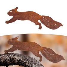 ��cureuil en fer rouill�� pour d��coration de cour sculpture fantaisiste en m��t