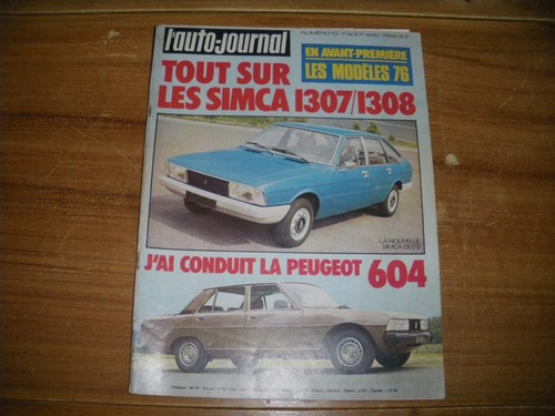Auto journal 08 1975 - l'auto, 01/08/1975