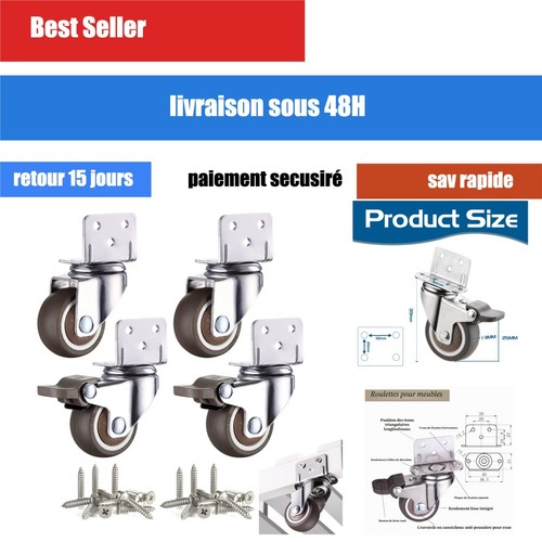 Lot roulettes pivotantes - lot,
