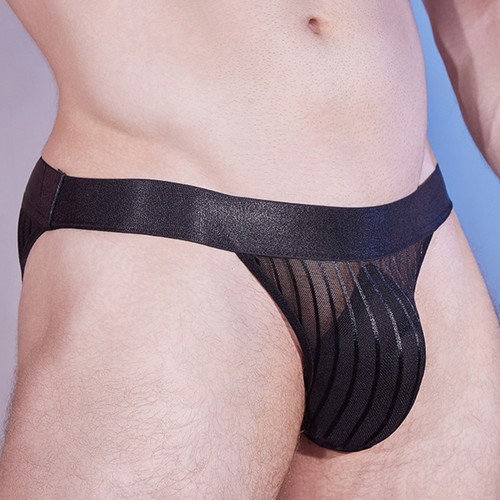 Slip rayé taille basse pour
