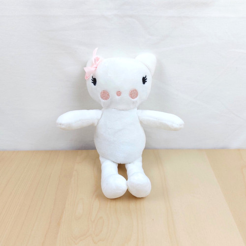 Peluche doudou chat blanc