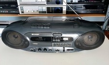 SHARP QT-CD7 Lecteur CD Cassette Audio Radio Stereo Potrable Boombox Fonctionnel