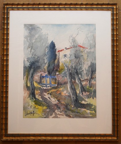 Tableau aquarelle signée - aquarelle,