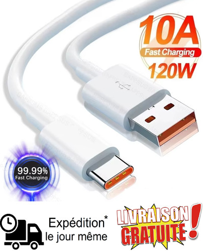 Câble charge usb type 2m - câble,