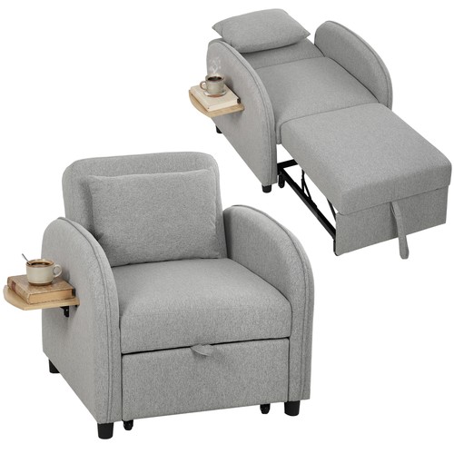 Homcom fauteuil convertible - fauteuil,