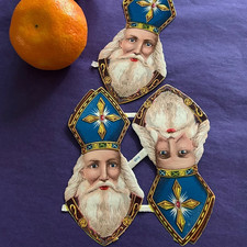 SAINT NICOLAS IMAGES CHROMOLITHOGRAPHIE ANCIENNE ALSACE PAIN D'ÉPICES