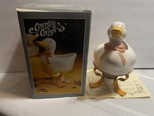 Country Corner Earthenware Potpourri cooker, goose, 1987 Vintage American Made