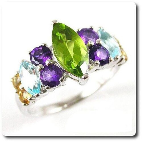 Bague peridot amethyste - bague,