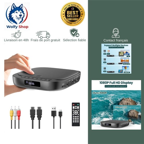 Desobry lecteur dvd hdmi 1080p - desobry,