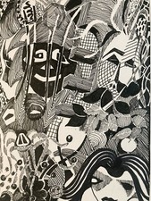 Très Beau Dessin Cubisme 1990