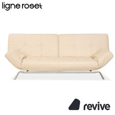 Ligne Roset Smala Places Crème Beige Vegan Cuir Manuel Fonction Canapé
