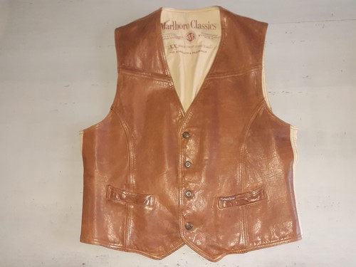 Gilet cuir vintage marlboro - vintage,