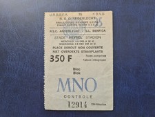 RARE TICKET 1982/1983 UEFA CUP FINAL ANDERLECHT - BENFICA