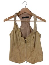 IMPERIAL Gilet en cuir Dames Gilet T EU 40 crème style décontracté