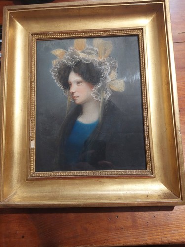 Tableau xix pastel femme - tableau,