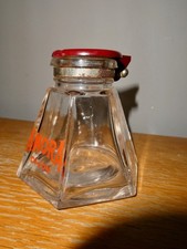 AMORA BAKELITE GLASS TABLE MUSTARD 1950s