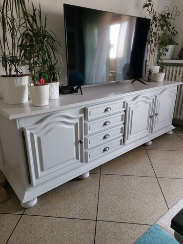Buffet bas ancien - buffet, blanc