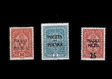 TIMBRES POLOGNE 1919 N° 82-87-90 NEUF*