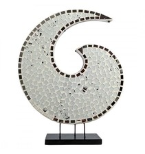 Lampe Spirale en Mosaïque de Verre Artisanale 38cm
