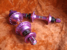 Crupi 36 Hole Purple Hubs - BMX Hubset w/ Aluminum Nuts - Vintage Old Mid School