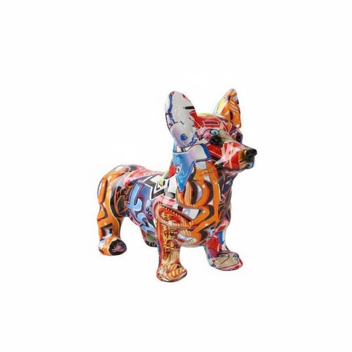 Statuette corgi résine - statuette,