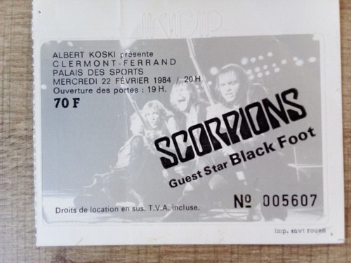 Billet concert scorpions - billet,