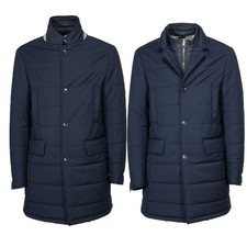 OBERON Manteau Bleu Laine Loro