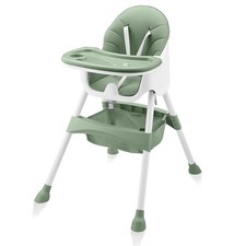 Baby Vivo Chaise Haute de Bébé pour Enfants Réglable Tablette Siège Turquoise