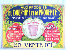 ANCIEN CARTON PUB AUX PRODUITS