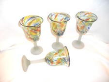 FANCY HAND BLOWN Set of 4