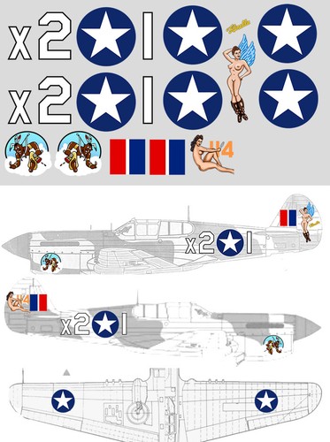 Set stickers warhawk - set, p-40