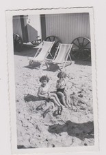 old photo ?️ children beach Knokke 1935 wheeled cabins