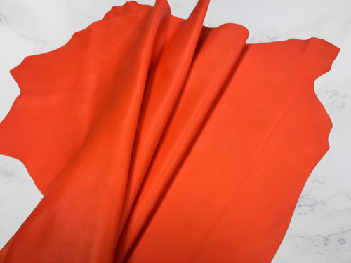 Cuir véritable orange de - cuir,