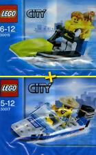 LEGO City #30015 + #30017 - Jet Ski + Police Boat - 100% NEW / NEUF - Unopened