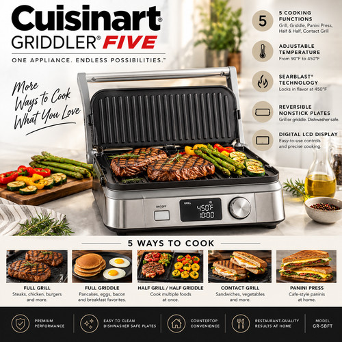 Cuisinart griddler five - griddler,
