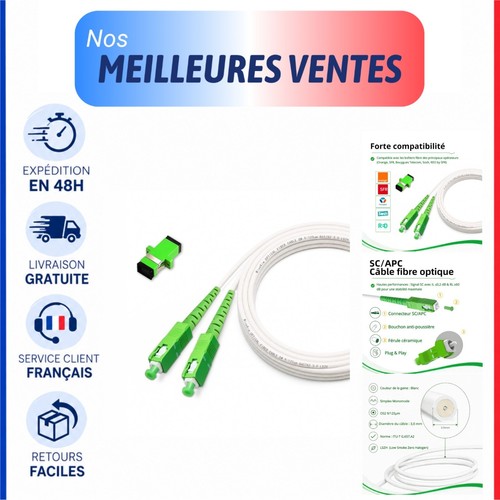 Câble fibre optique apc - optique, à