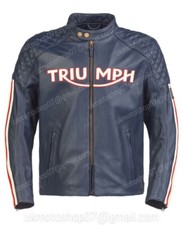 TRIUMPH Veste en Cuir de Moto