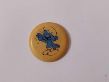 Vintage  pin badge The Smurfs Cartoon  from 80s