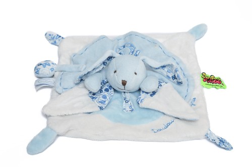 Doudou compagnie lapin plat - compagnie,