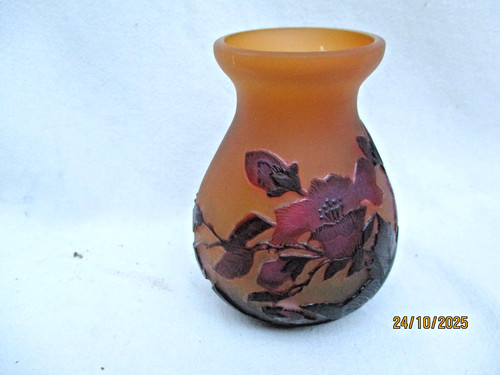 Vase signé galle tip décor - signé,
