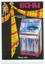 Rock-Ola Model 1452 Jukebox Advertising Postcard