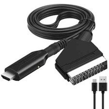 Convertisseur Péritel Scart Vers HDMI, Câble Haut De Gamme Audio Vidéo PAL/NTSC