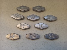 Plombs de pêche - Lot de 10 -