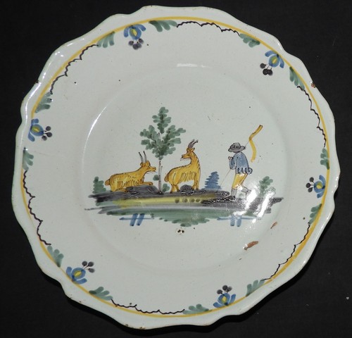 Assiette ancienne 19ème - assiette, 18-19ème