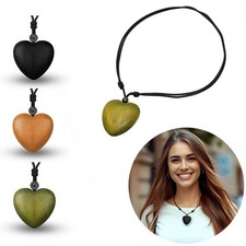 Bois Pendentif Cœur Réglable