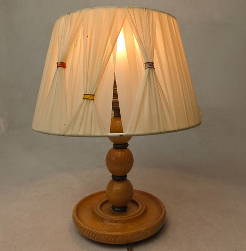 Petite lampe bois tourné - bois,