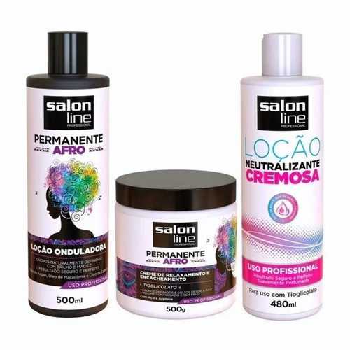 Kit salon line afro permanent - kit,