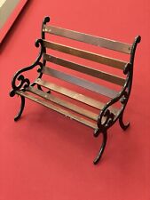 Antique Wooden and Iron Doll Bench Toy