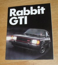 Volkswagen VW Rabbit GTI Mk1 Brochure 1983-1984 - US Market - Golf GTI